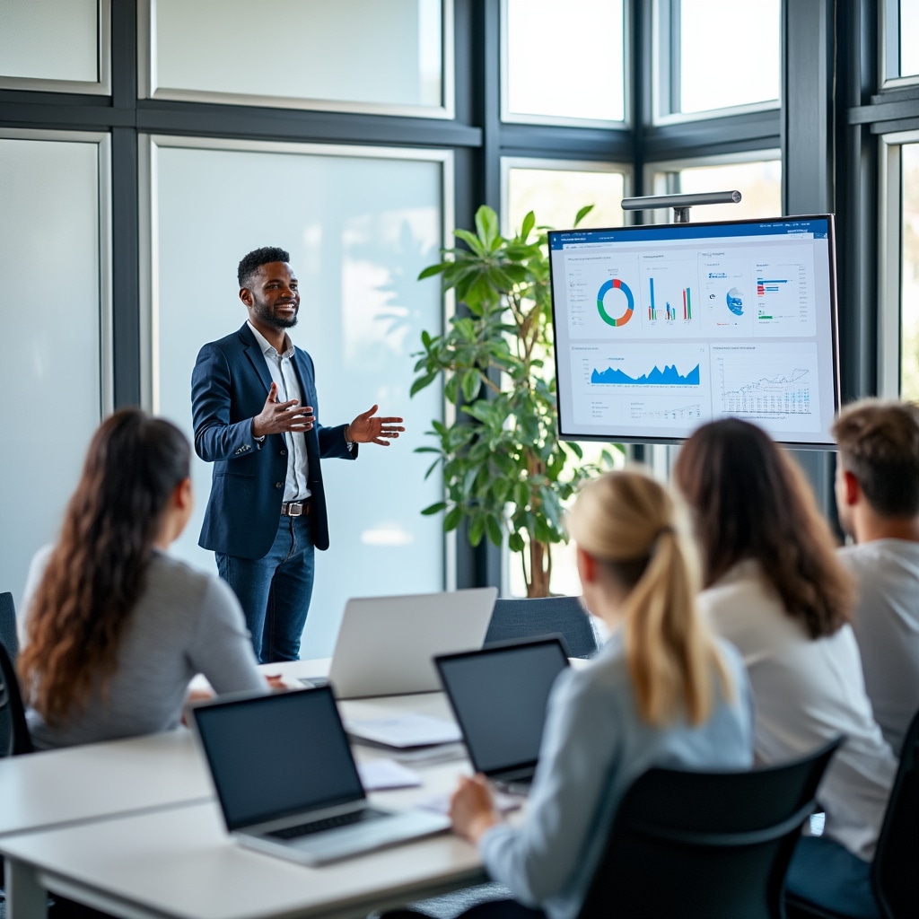 Sesión de capacitación en herramientas digitales para equipos empresariales
